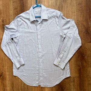 Men’s Calvin Klein Steel Slim Fit Purple Stripe dress shirt